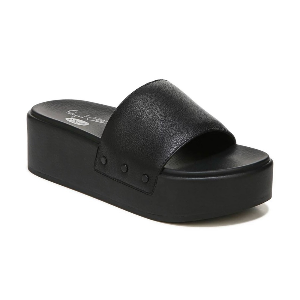 Dr. Scholl's Pisces Max comfy platform pool slide sandals.